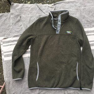 L.L. Bean pullover fleece jacket - olive green XS